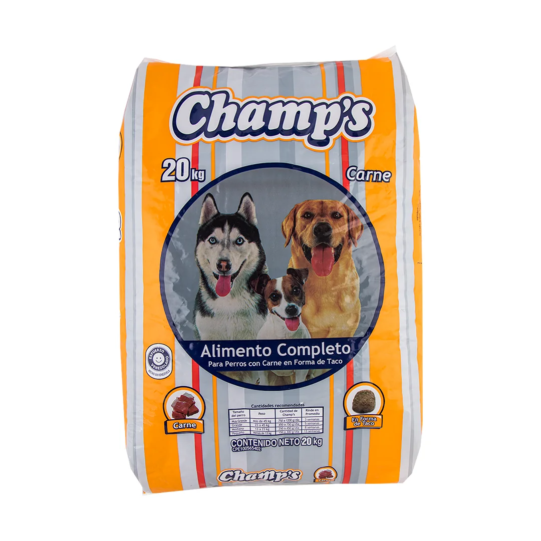 CHAMPS PERRO CARNE TACO 20KGx1UN