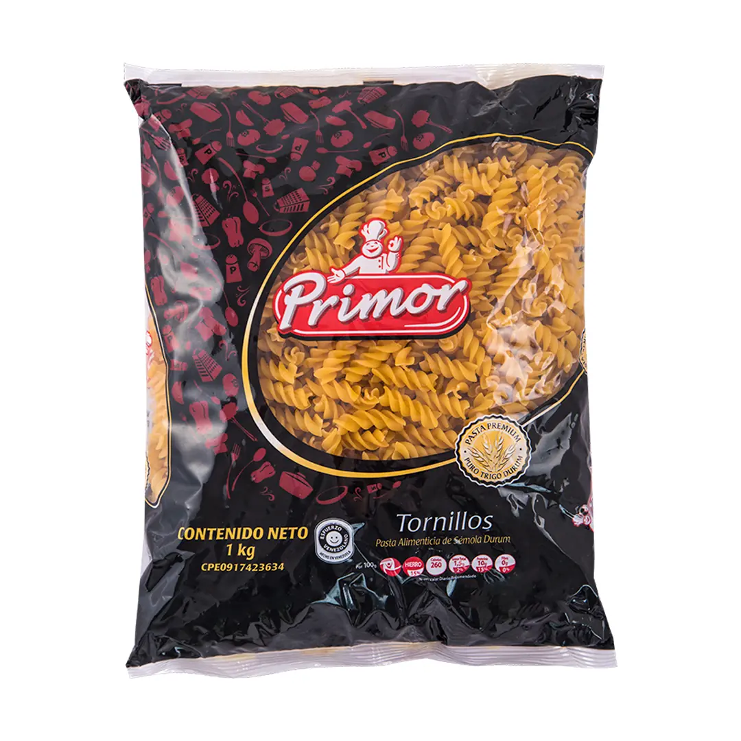 PRIMOR PASTA CORTA TORNILLO 1KGx12UN