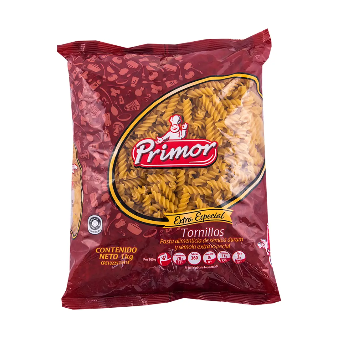 PRIMOR PASTA CORTA TORNILLO EE 1KGx12UN