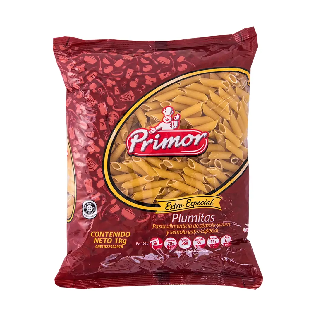 PRIMOR PASTA CORTA PLUMITA EE 1KGx12UN