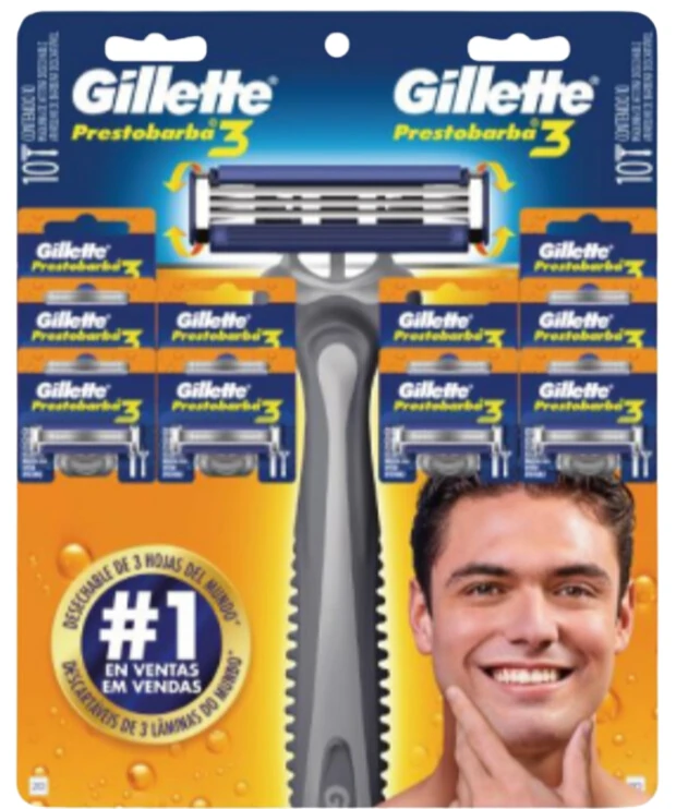 GILLETTE RISTRA PB3X10UN MASC 120GX12RIS