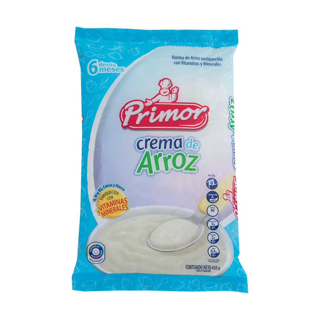 PRIMOR CREMA ARROZ BOLSA ENRIQ 900Gx12UN