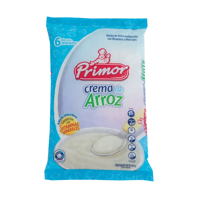 PRIMOR CREMA ARROZ BOLSA ENRIQ 225Gx20UN