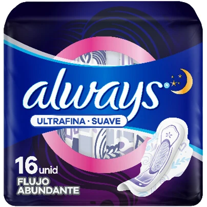 ALWAYS TOALLAS ULT SUAVE NOCHE 87GX12UN