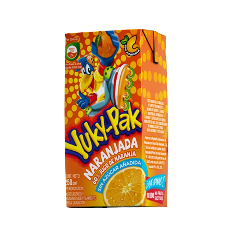 YUKY-PAK NARANJADA S/A LD 250MLx24UN